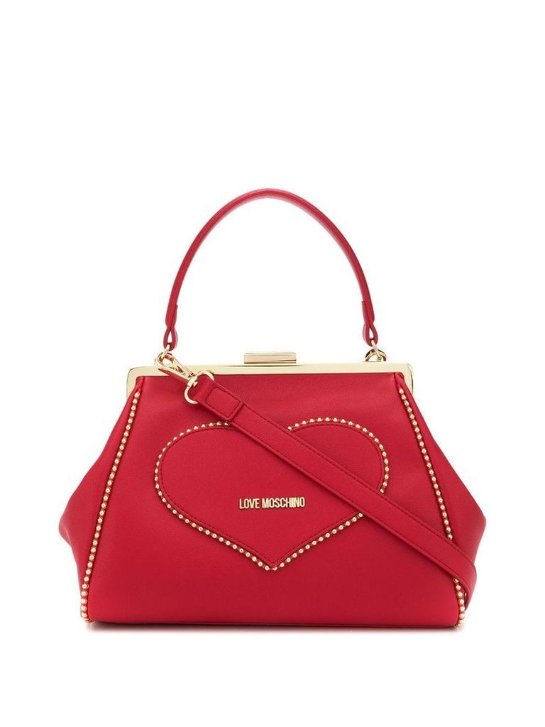 Love Moschino heart patch tote bag - Red