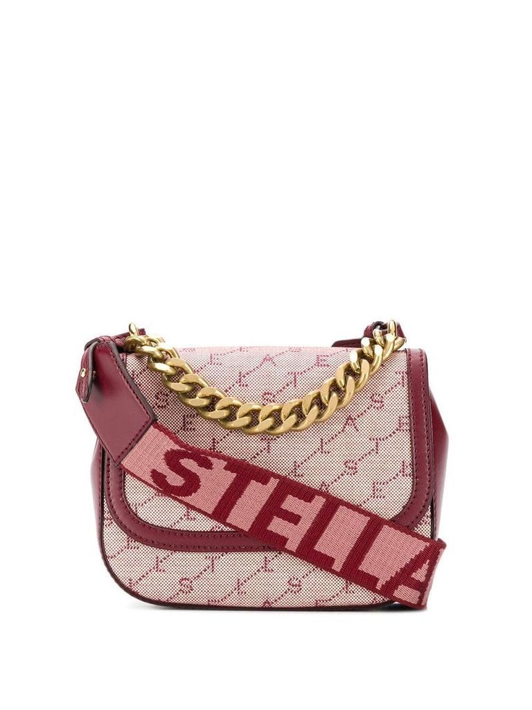 Stella McCartney monogram logo shoulder bag - Red