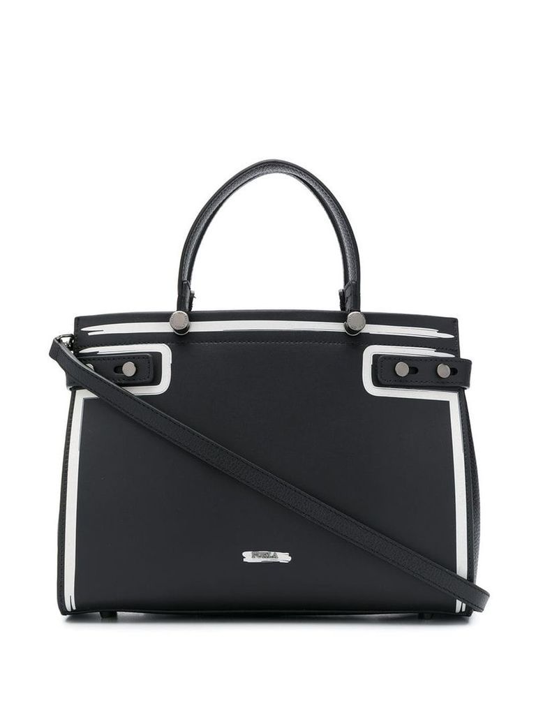 Furla lady m contrast-trim bag - Black
