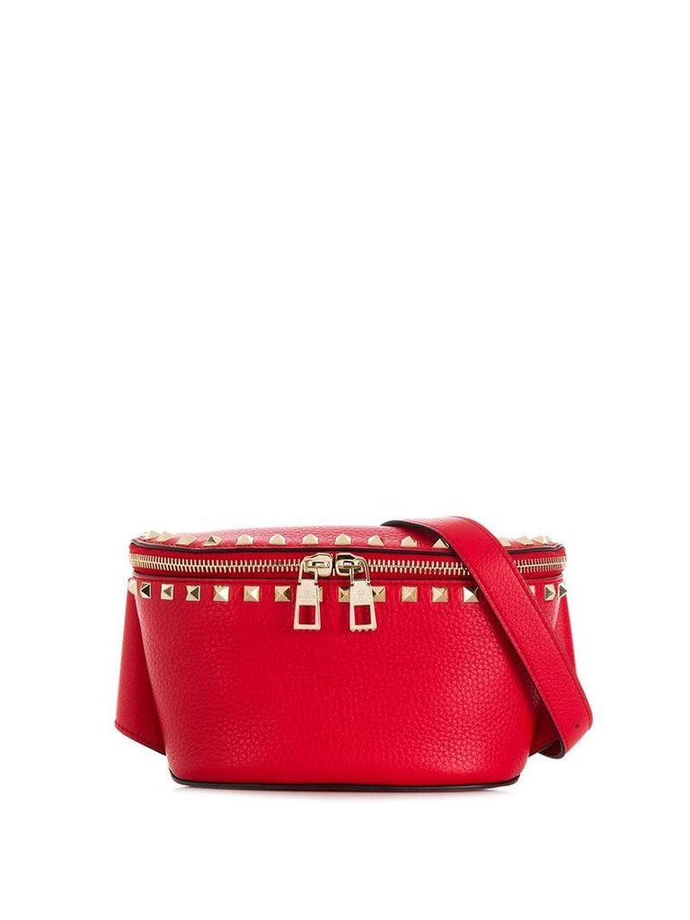 Valentino Garavani Rockstud Grainy belt bag - Red