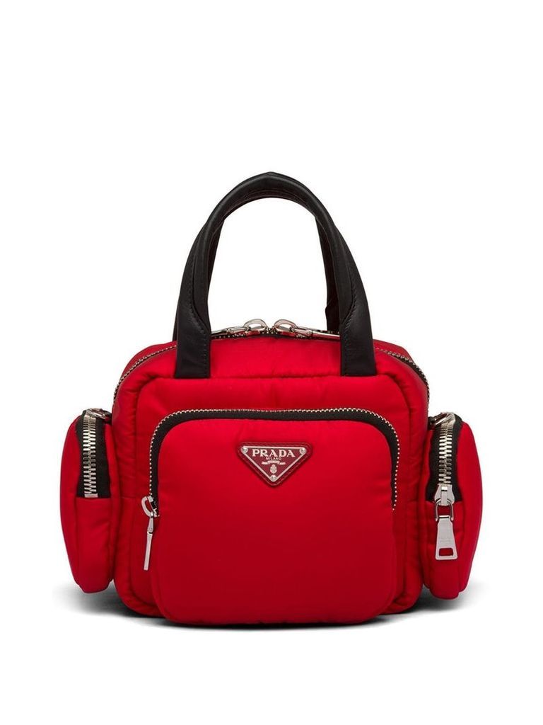 Prada nylon cargo top-handle bag - Red