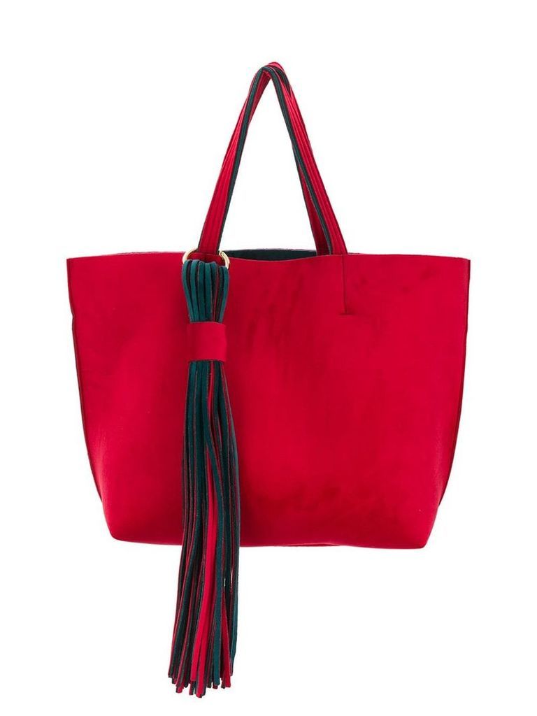 Alila fringed detail tote bag - Red