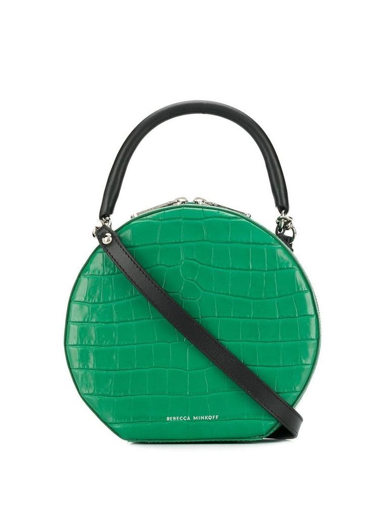 Rebecca Minkoff croc-effect circle bag - Green