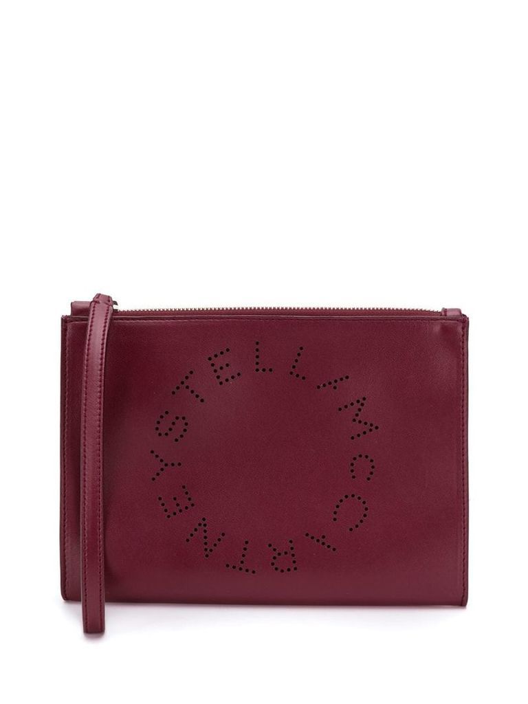 Stella McCartney Stella Logo clutch bag - Red