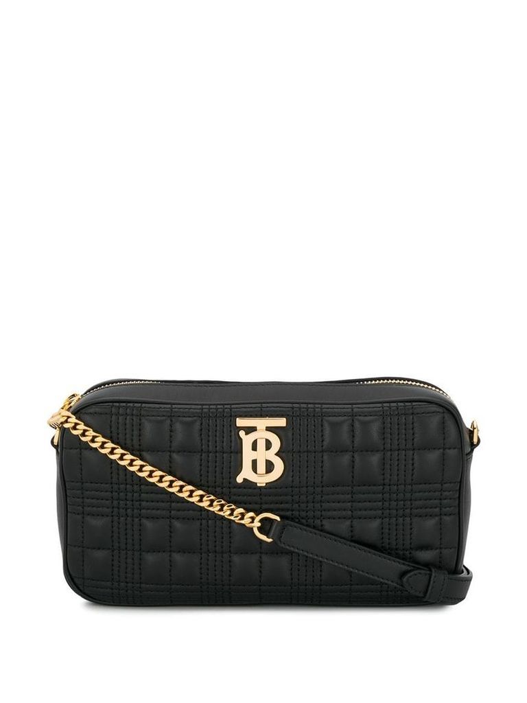 Burberry quilted check TB camera bag - Black