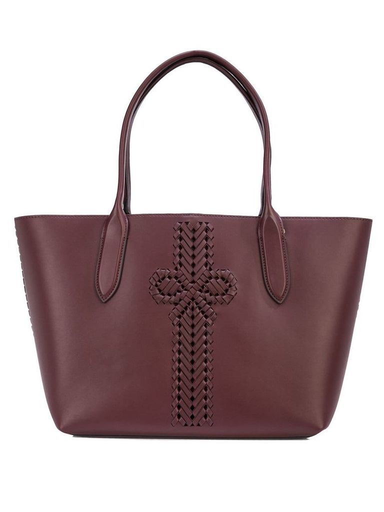 Anya Hindmarch woven bow tote - Brown