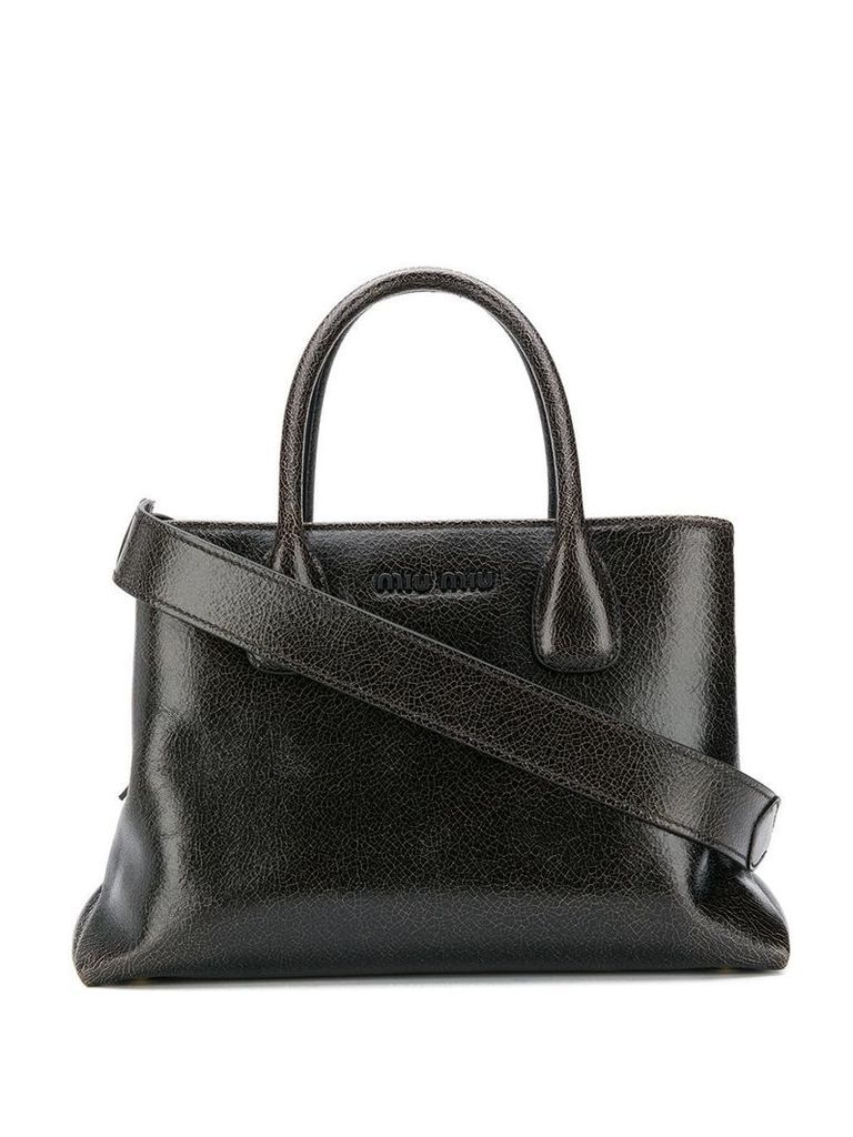 Miu Miu top handles leather handbag - Brown
