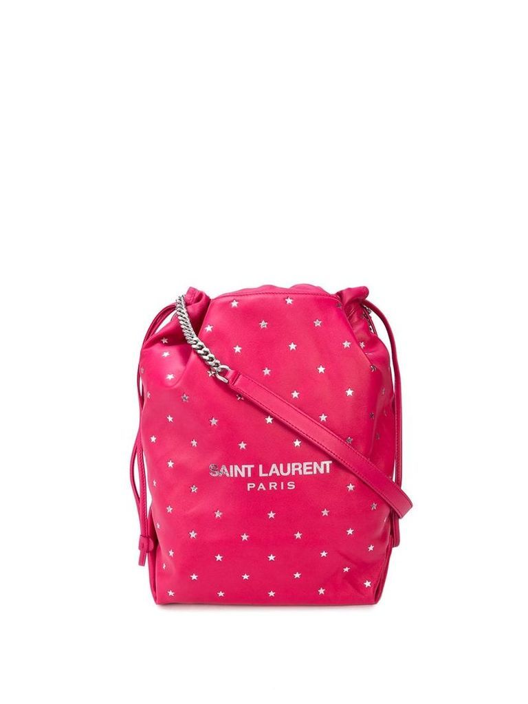 Saint Laurent teddy star pattern bucket bag - PINK