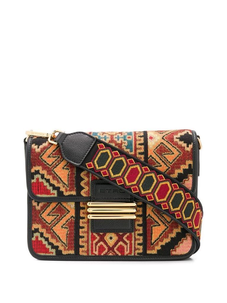 Etro aztec print shoulder bag - ORANGE