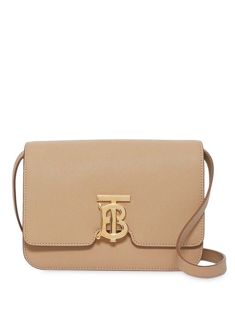 Burberry Small Grainy Leather TB Bag - NEUTRALS