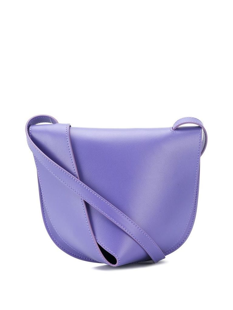 Giaquinto layered leather shoulder bag - PURPLE