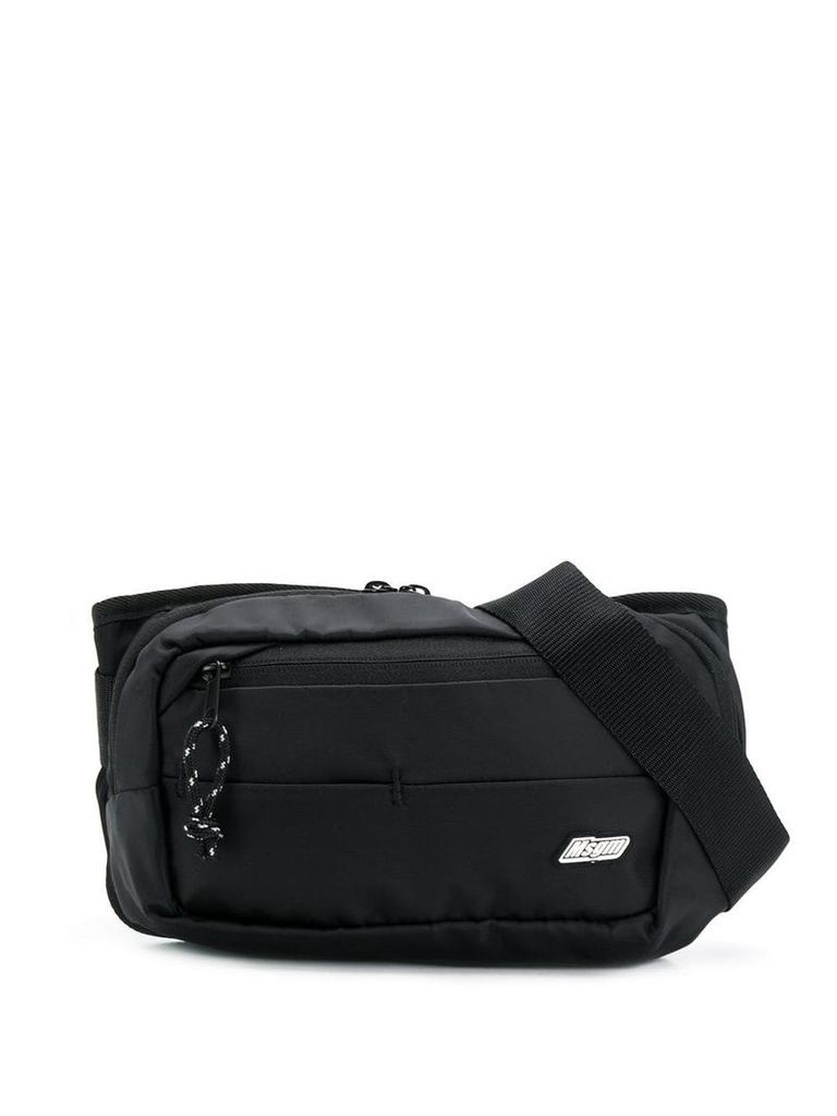 MSGM logo patch belt bag - Black