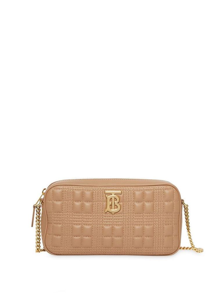 Burberry quilted check camera bag - Neutrals