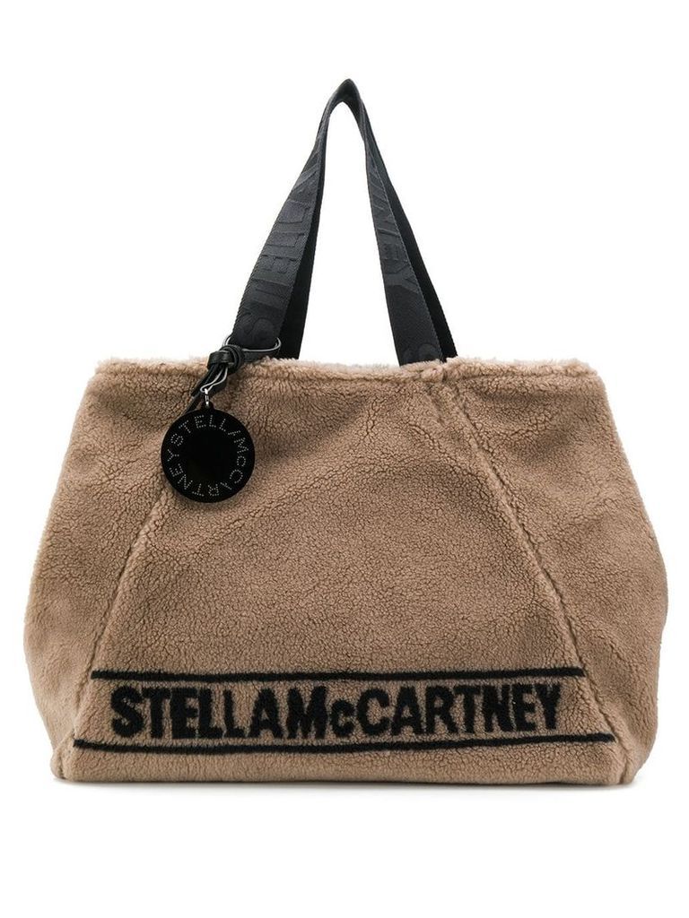 Stella McCartney Fur Free Fur logo tote - NEUTRALS