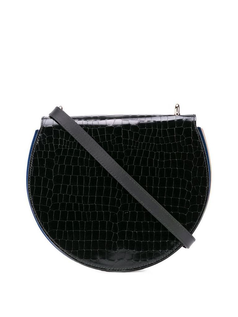 Sara Battaglia half-moon shoulder bag - Black