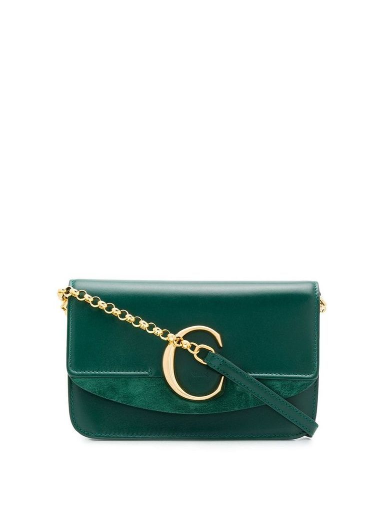 Chloé C plaque crossbody bag - Green