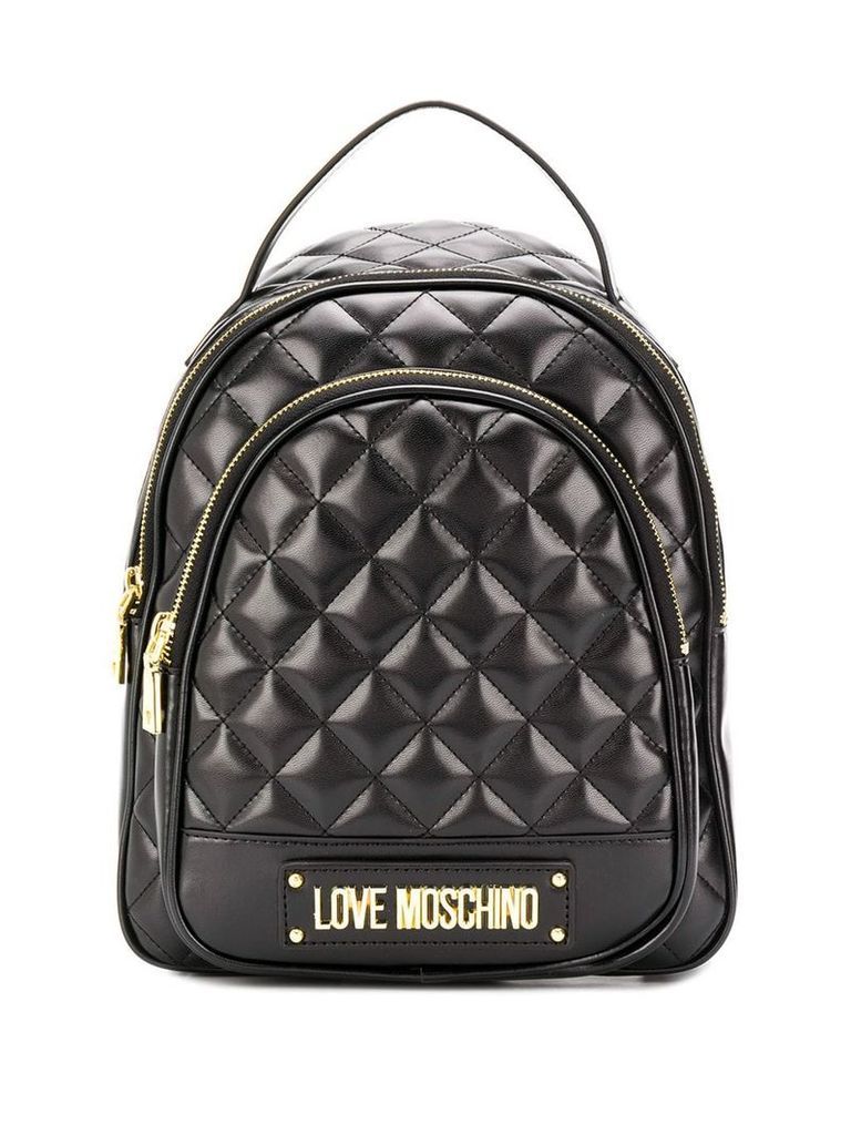 Love Moschino quilted backpack - Black