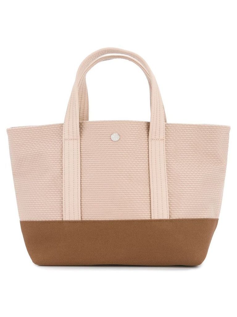 Cabas knit style small tote bag - Pink