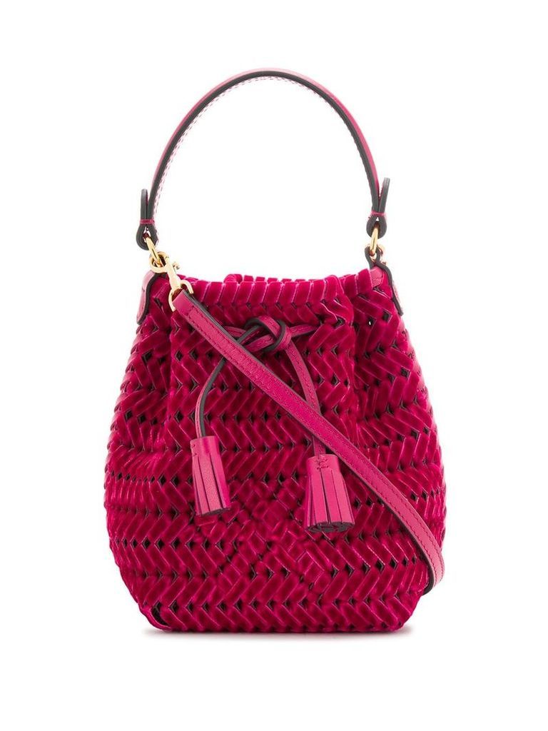 Anya Hindmarch woven design shoulder bag - Pink