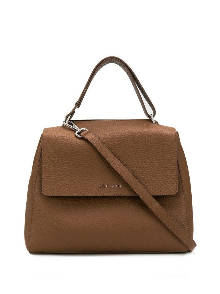 Orciani top handle tote - Brown