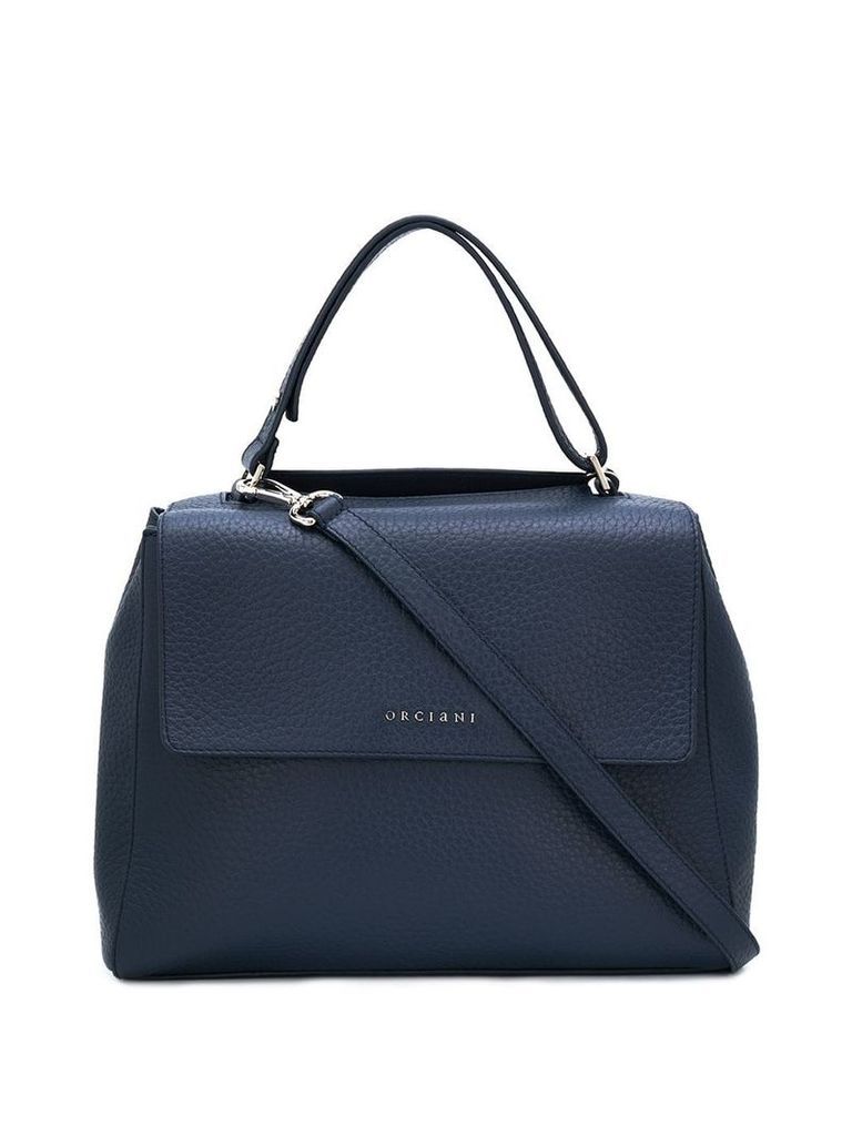 Orciani logo top-handle tote - Blue