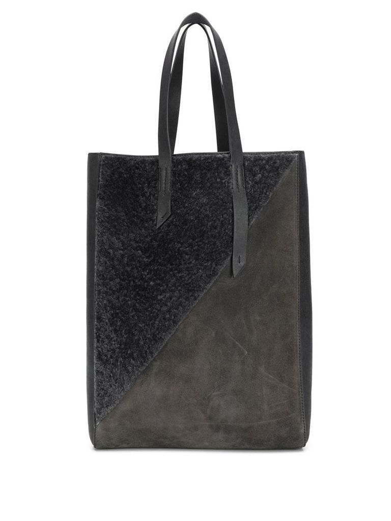 Mr & Mrs Italy contrast tote bag - Grey