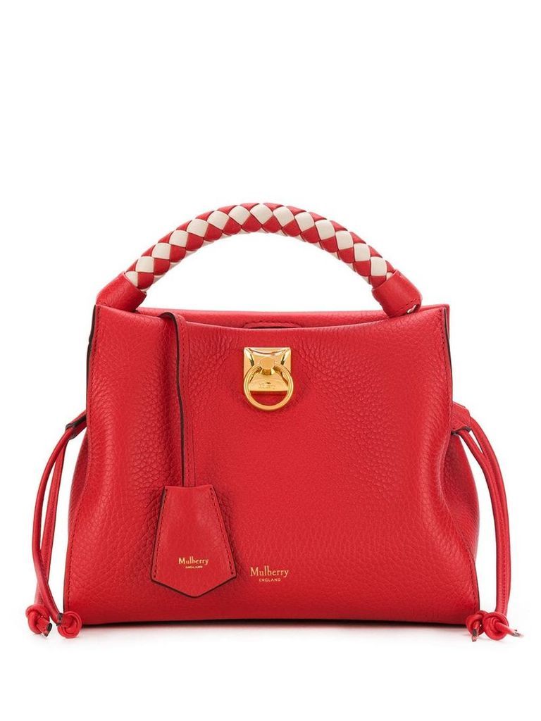 Mulberry small Iris heavy grain tote bag - Red