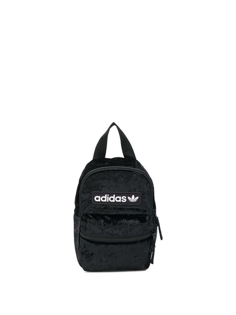 adidas logo patch backpack - Black