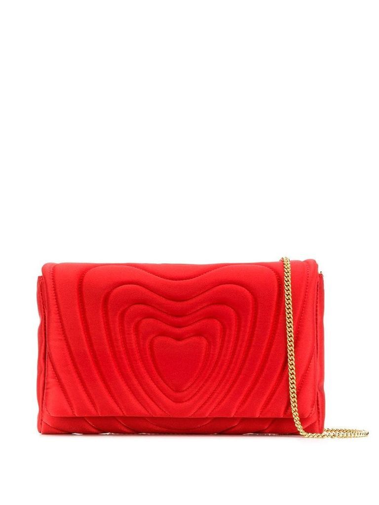 Escada quilted effect clutch bag - Red