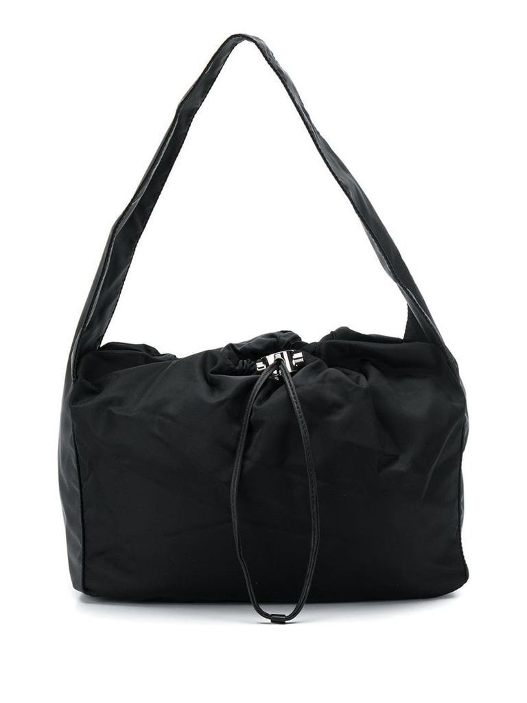 Kara drawstring shoulder bag - Black