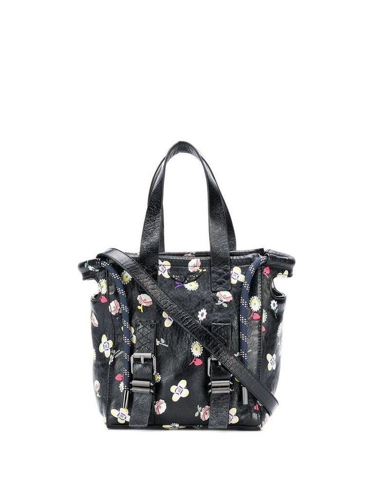 Zadig & Voltaire Bianca floral-print mini bag - Black