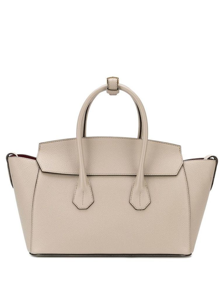 Bally logo embossed tote bag - NEUTRALS