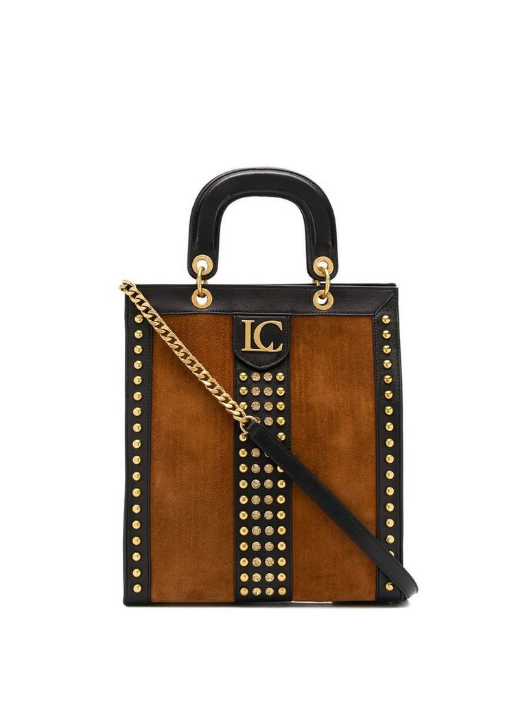 La Carrie studded tote bag - Brown
