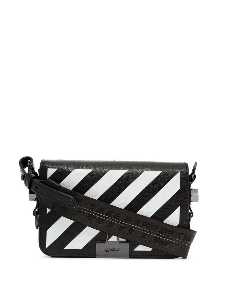 Off-White Diagonal stripe crossbody bag - Black