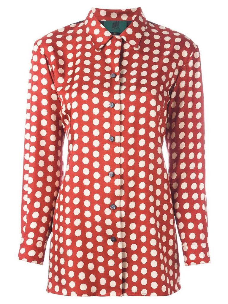 Jean Paul Gaultier Pre-Owned dotted vest panel shirt - Red
