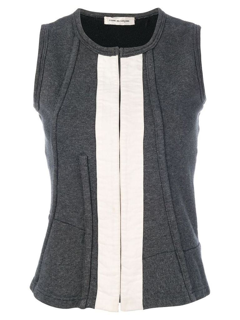 Comme Des Garçons Pre-Owned concealed fastening waistcoat - Grey