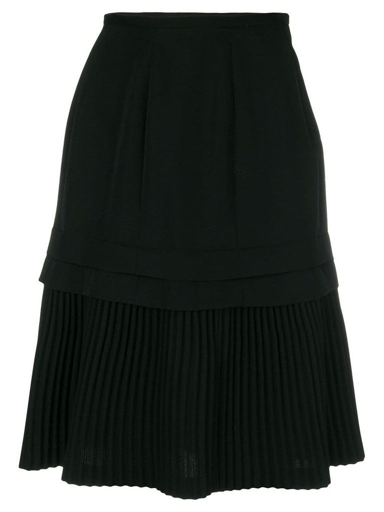 Comme Des Garçons Pre-Owned layered pleated skirt - Black