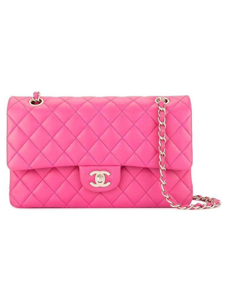 Chanel Pre-Owned 2016-2017 double flap chain shoulder bag - PINK
