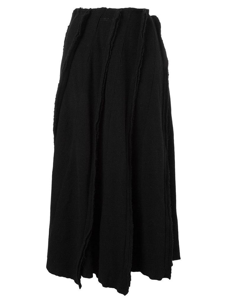 Comme Des Garçons Pre-Owned ribbed knit skirt - Black
