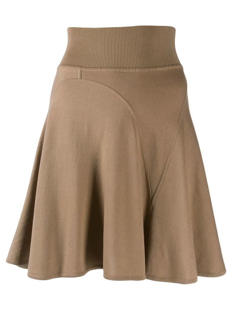 Alaïa Pre-Owned short godet skirt - Brown