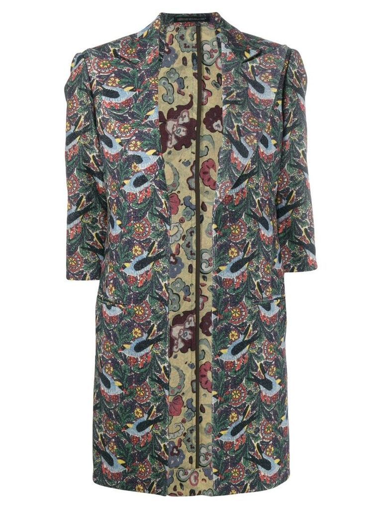 Yohji Yamamoto Pre-Owned 1990's floral coat - Green