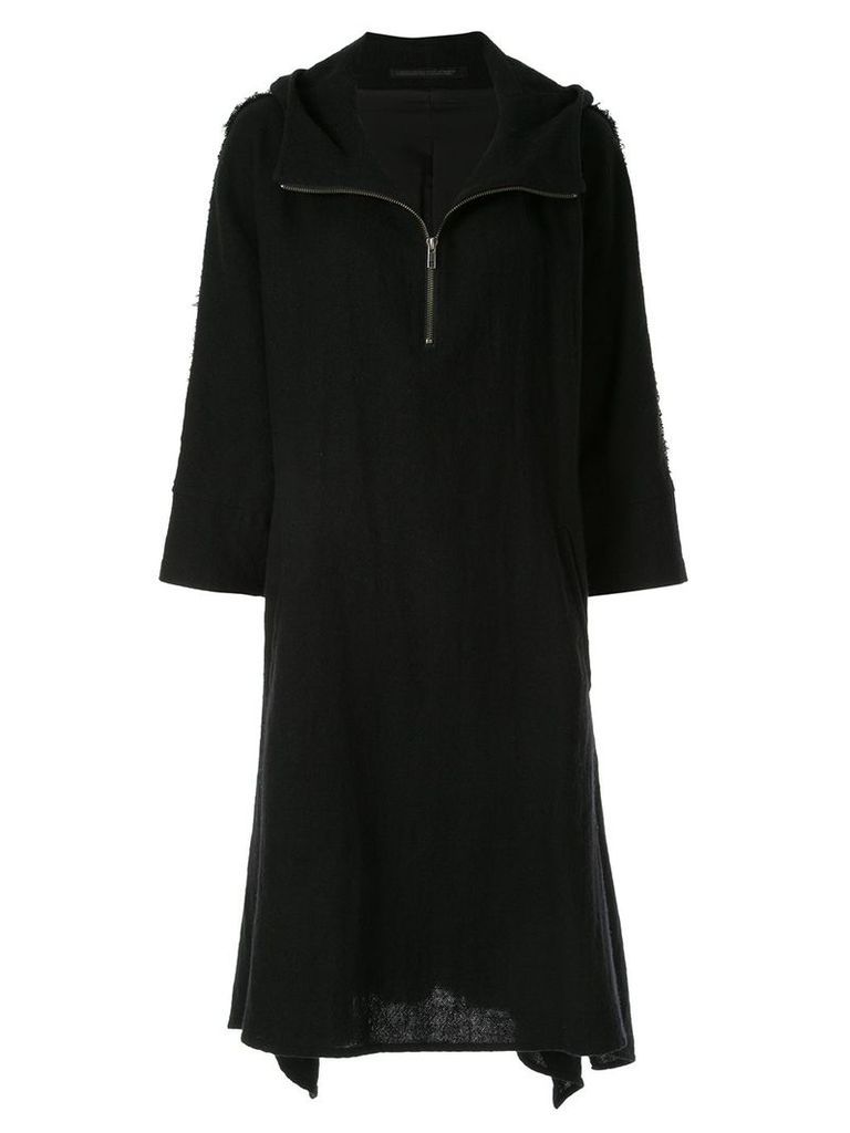 Yohji Yamamoto Pre-Owned hooded tunic dress - Black