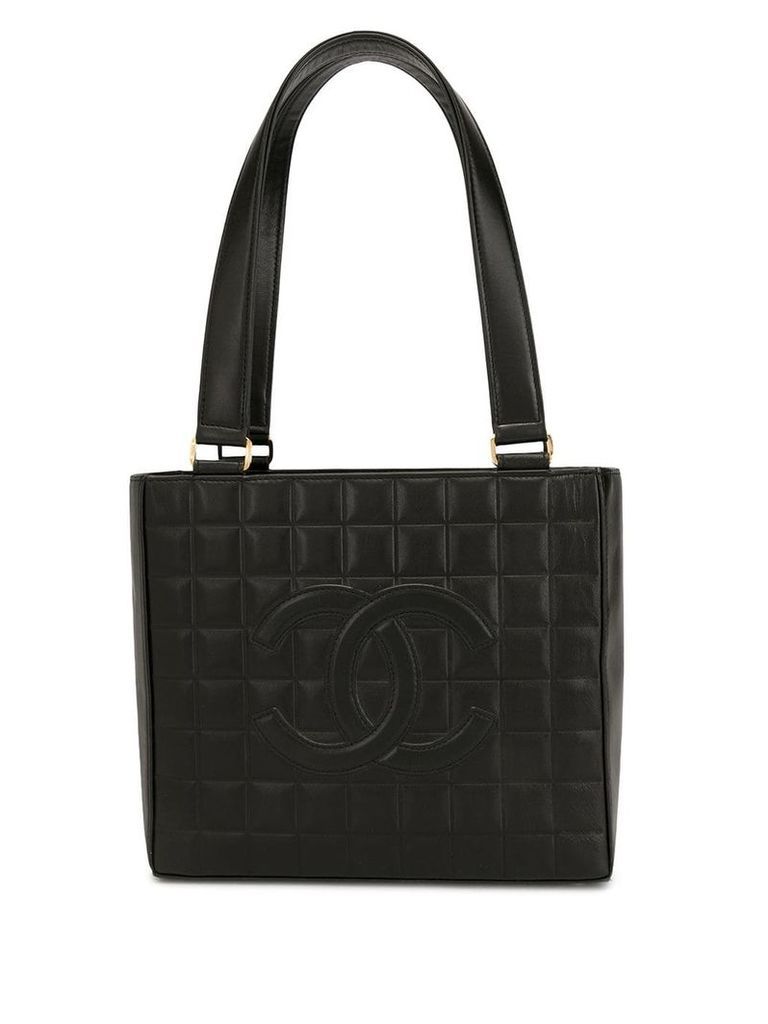 Chanel Pre-Owned Choco Bar CC tote - Black