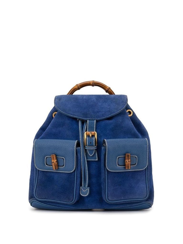Gucci Pre-Owned Bamboo Line rucksack - Blue