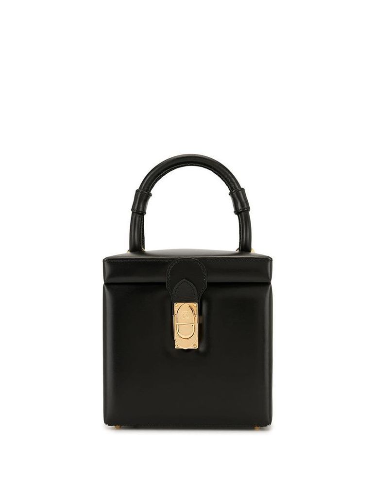 Loewe Pre-Owned clasp boxy tote - Black