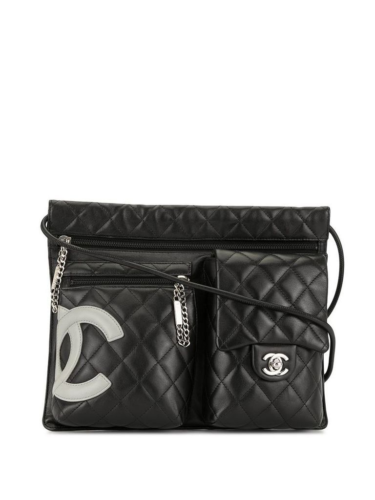 Chanel Pre-Owned Cambon Line multi-compartment shoulder bag - Black