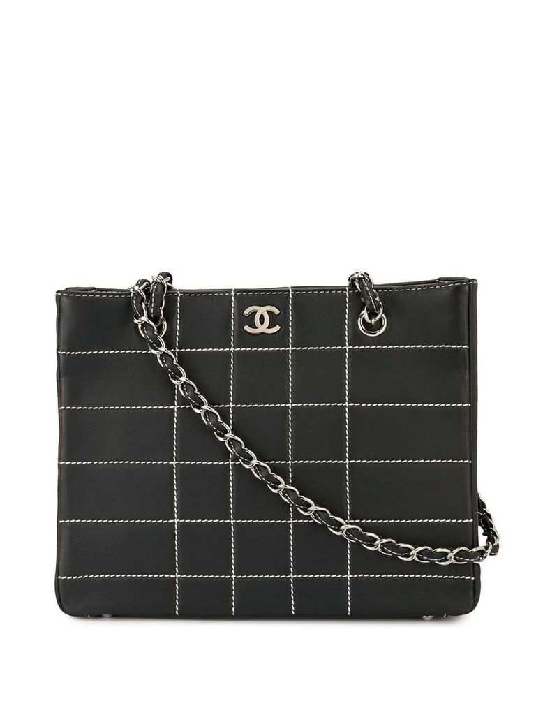 Chanel Pre-Owned quilted chain tote - Black