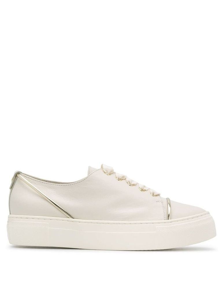 Agl platform sole sneakers - White