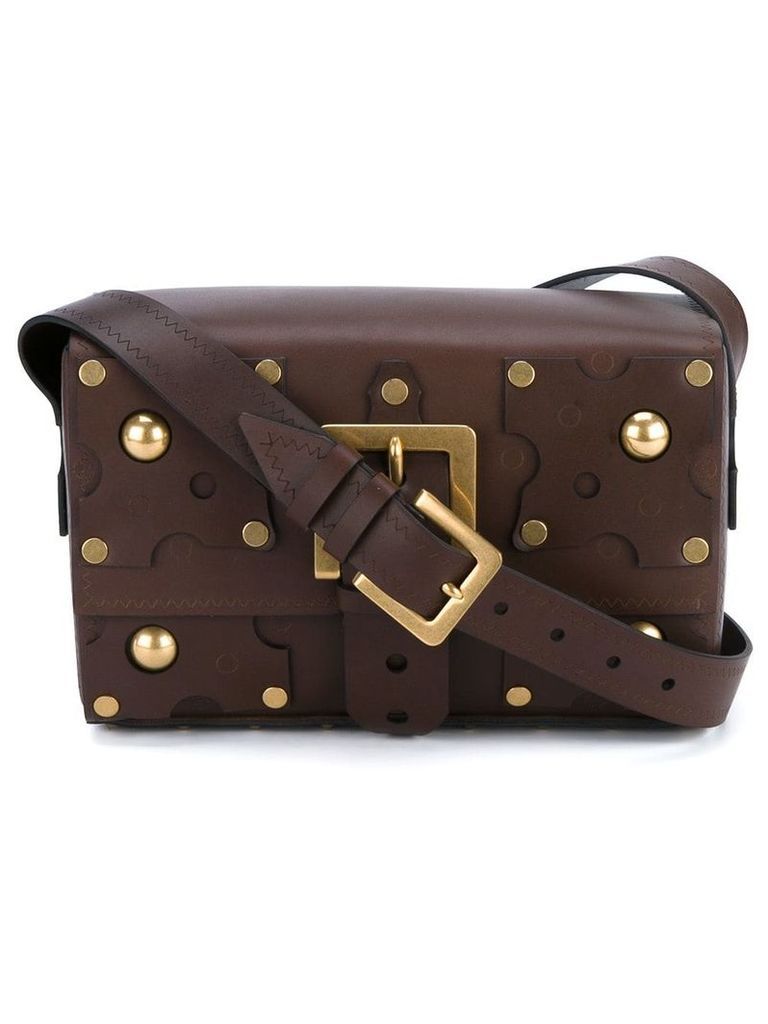 Valentino studded shoulder bag - Brown