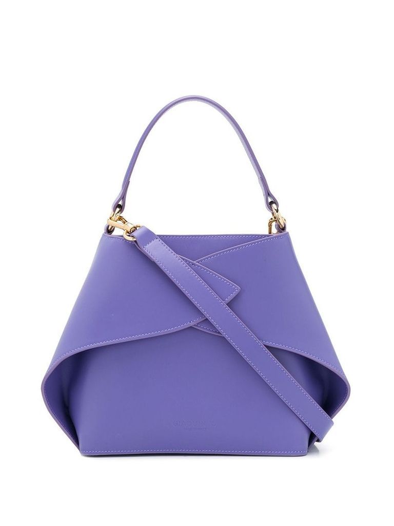Giaquinto leather wrap detail tote - PURPLE